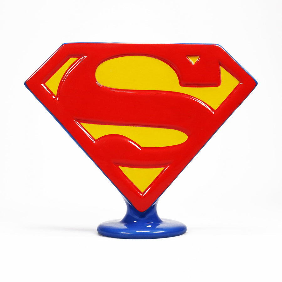 Halfmoon Bay Ceramic Pot Shaped Superman Logo