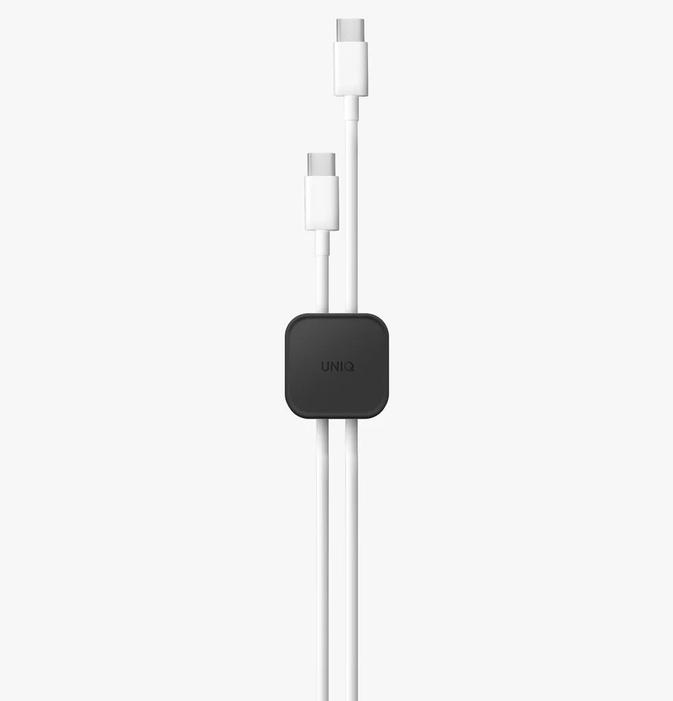 UNIQ POD ADHESIVE CABLE ORGANIZERS 8-IN-1 PACK - CHARCOAL DARK GREY