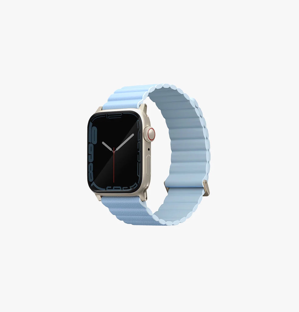 UNIQ REVIX PREMIUM EDITION REVERSIBLE MAGNETIC APPLE WATCH STRAP 41/40/38MM - ARCTIC ARCTIC/SOFT BLUE