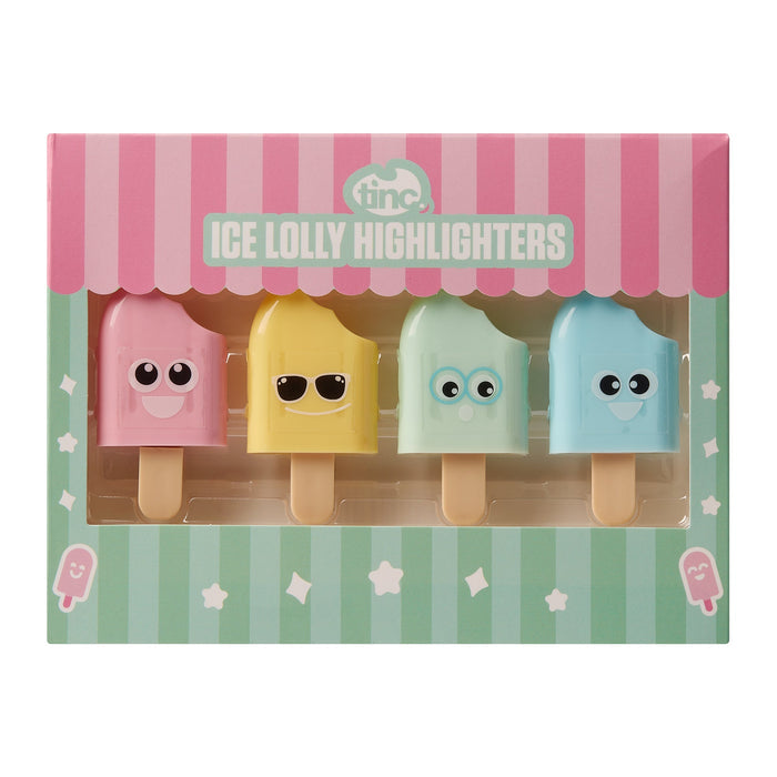 Set Of Four Ice Lolly Highlighters