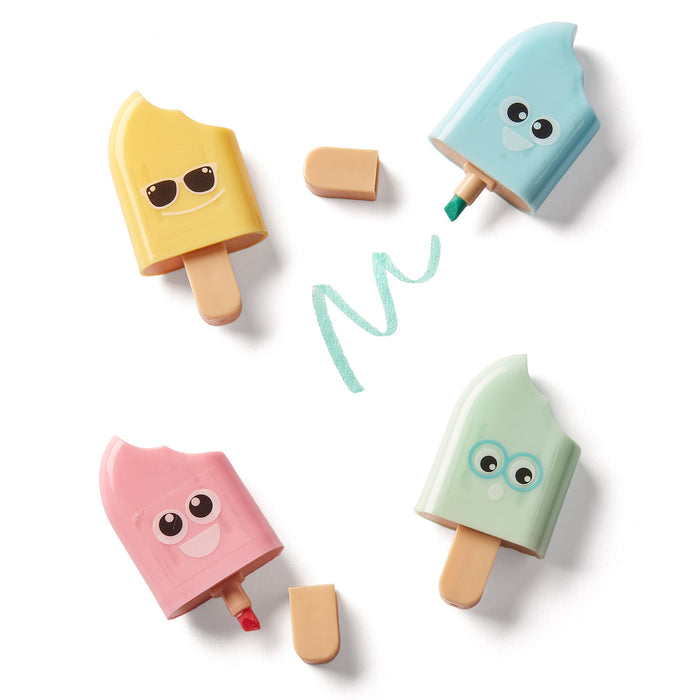 Set Of Four Ice Lolly Highlighters