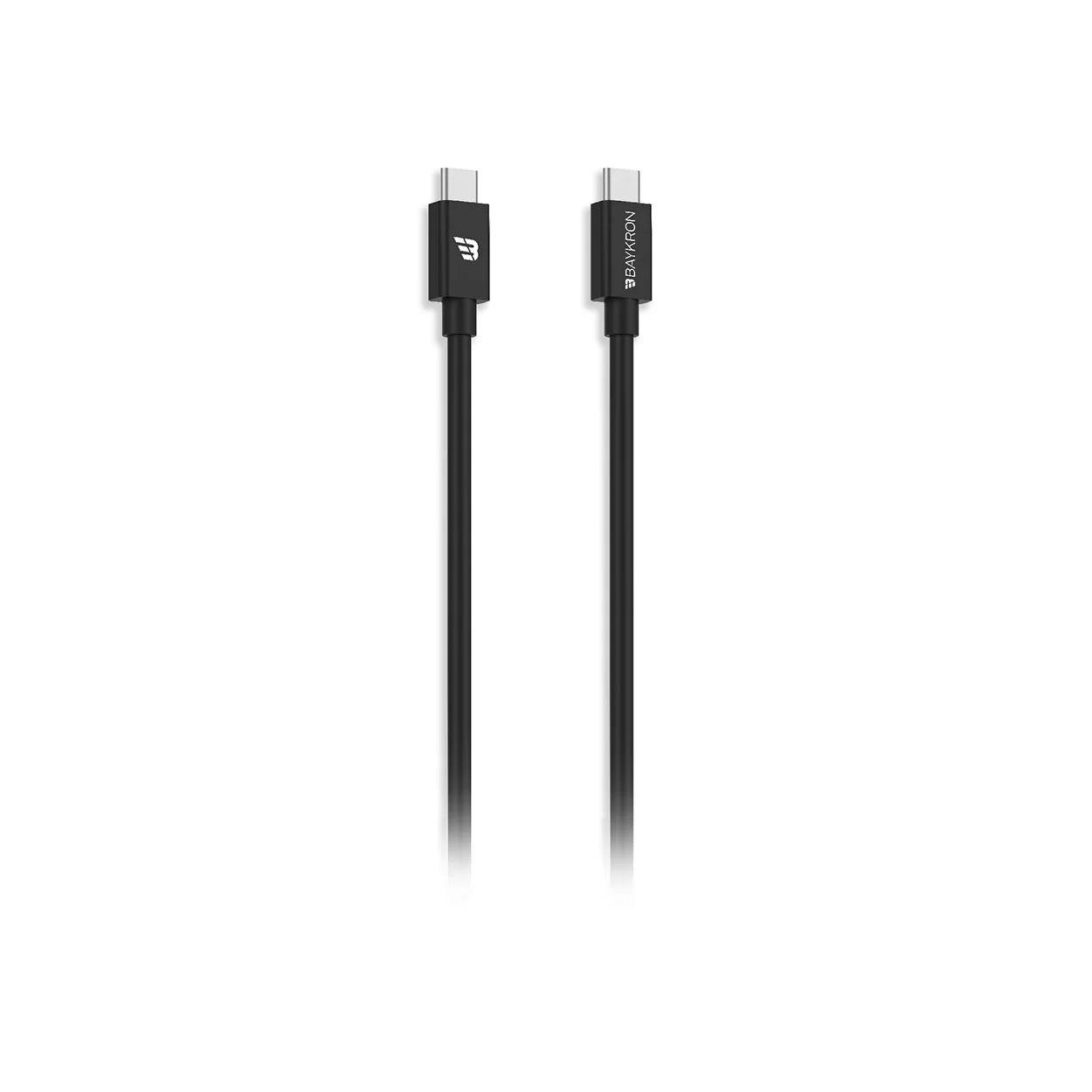 كابل USB نوع C إلى نوع C، 3 أمبير، 1.2 متر، TPU - أسود