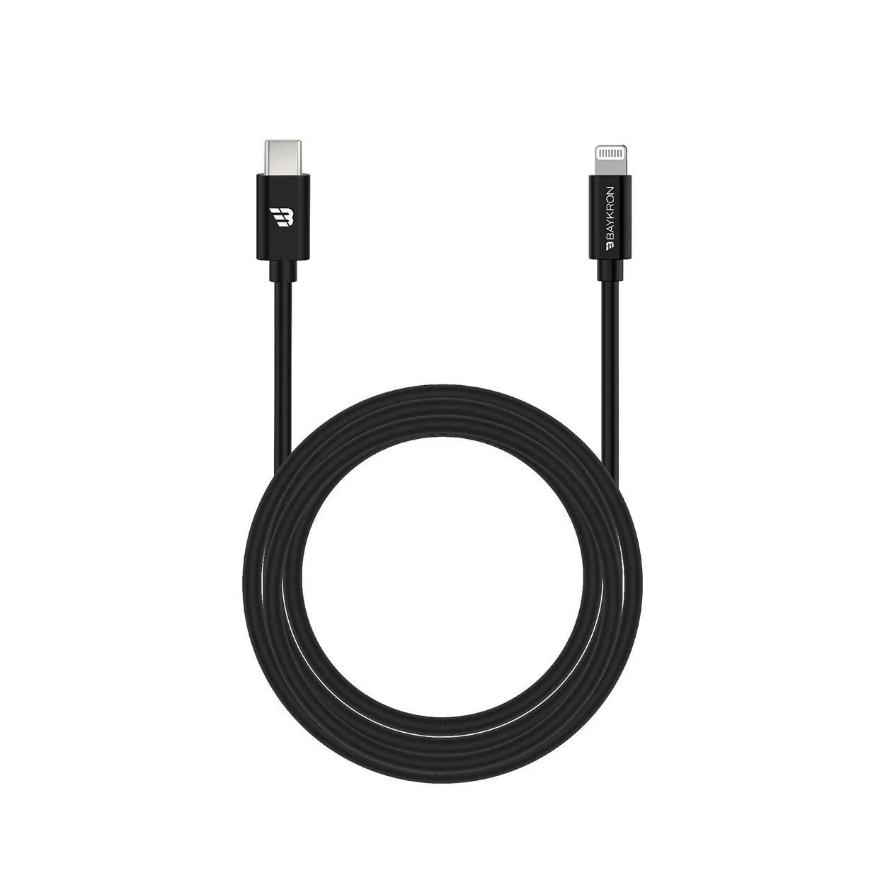 كابل USB-C إلى لايتنينج، 3 أمبير، معتمد MFI، 1.2 متر، TPU - أسود