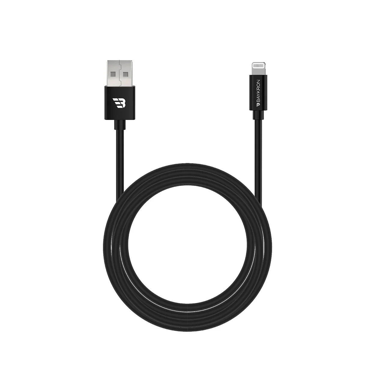 كابل USB-A إلى لايتنينج، 3 أمبير، معتمد MFI، 1.2 متر، TPU - أسود