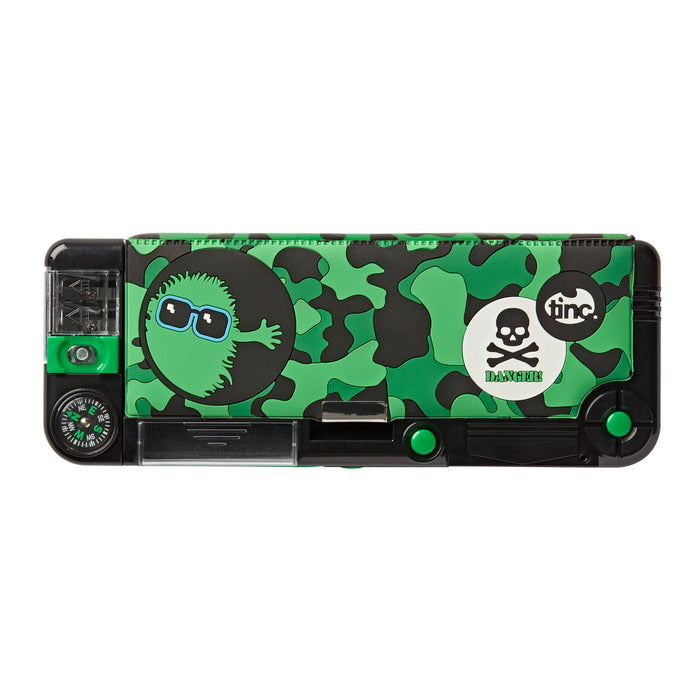 Tinc Hugga Camo 'Snap' Compartment Pencil Case (Filled)
