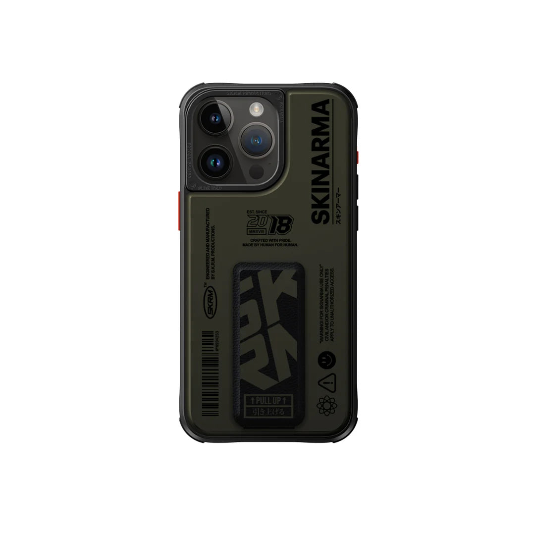 Skinarma iPhone 15 Pro Spunk Case Pewter Green