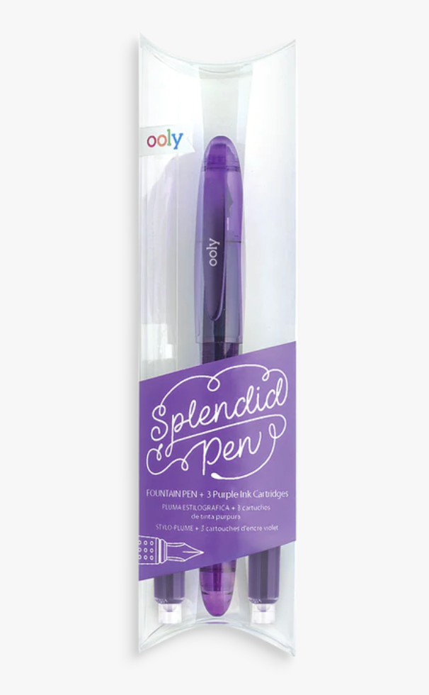Ooly Splendid Fountain Pen Purple 4 Pc Set