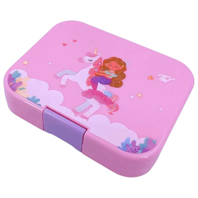 TW Bento Box 4 Compartments Pink (Unicorn)