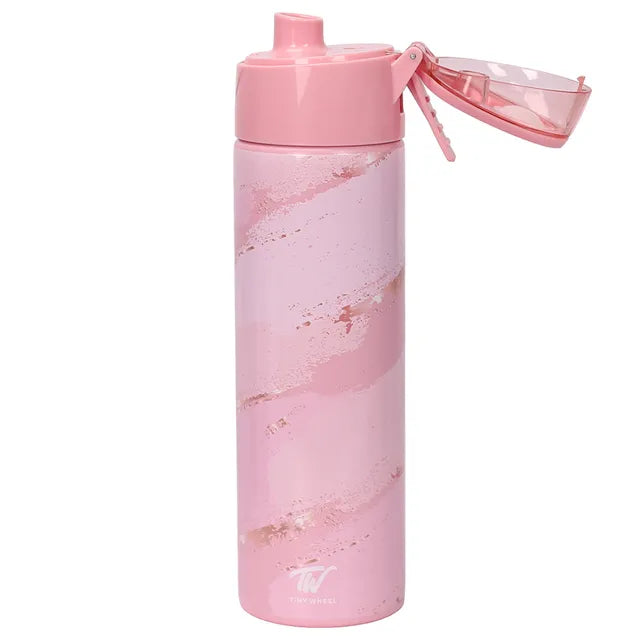 Seamles-pink Spray Stainless Steel Bottle 600ml