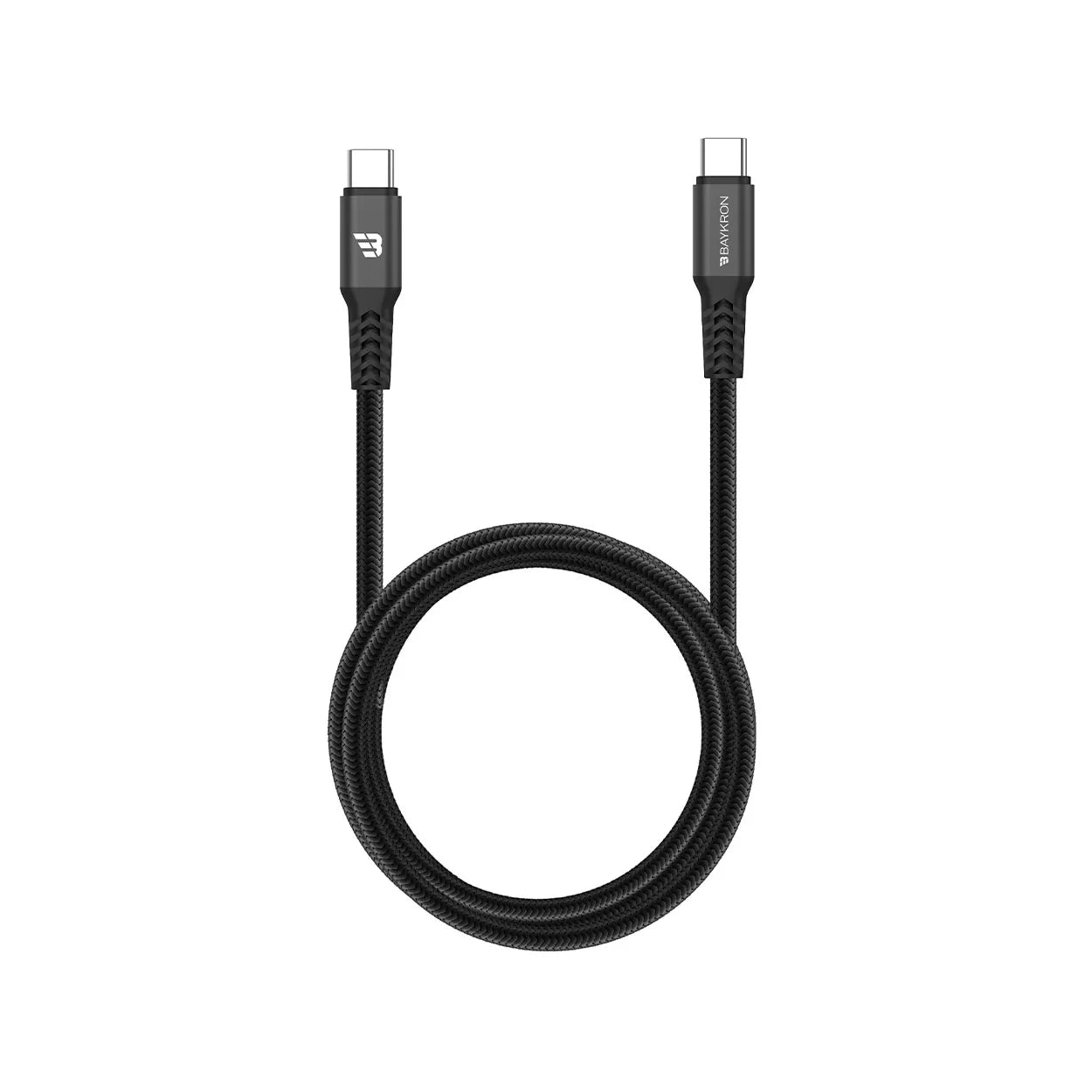 Baykron Cable Type C to Type C 1.2 M 3A Black