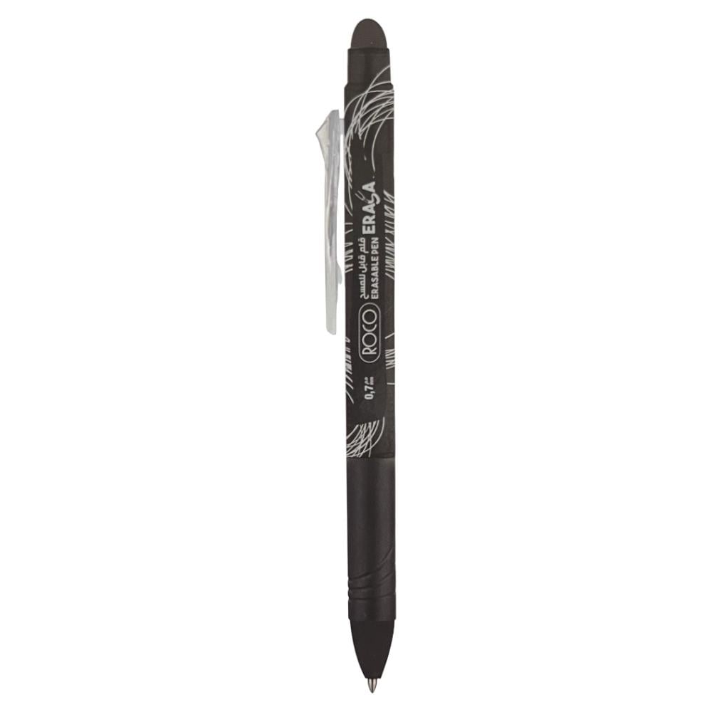 Roco Erasable Pen Black Ink Color 0.7 Mm Ballpoint 12 Pens