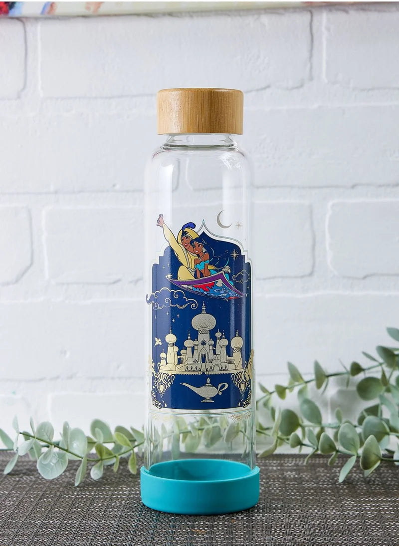 Halfmoon Bay Water Bottle Glass 500Ml Disney Aladdin