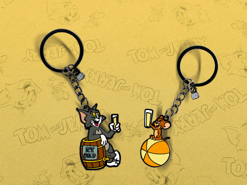Tom And Jerry Ice Cold Twin Keyring