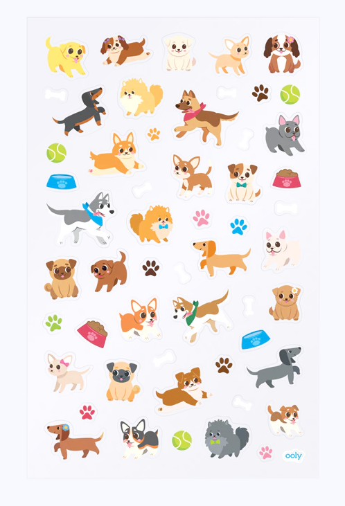 Ooly Stickiville Stickers: Puppy Love Standard 1 Sheet