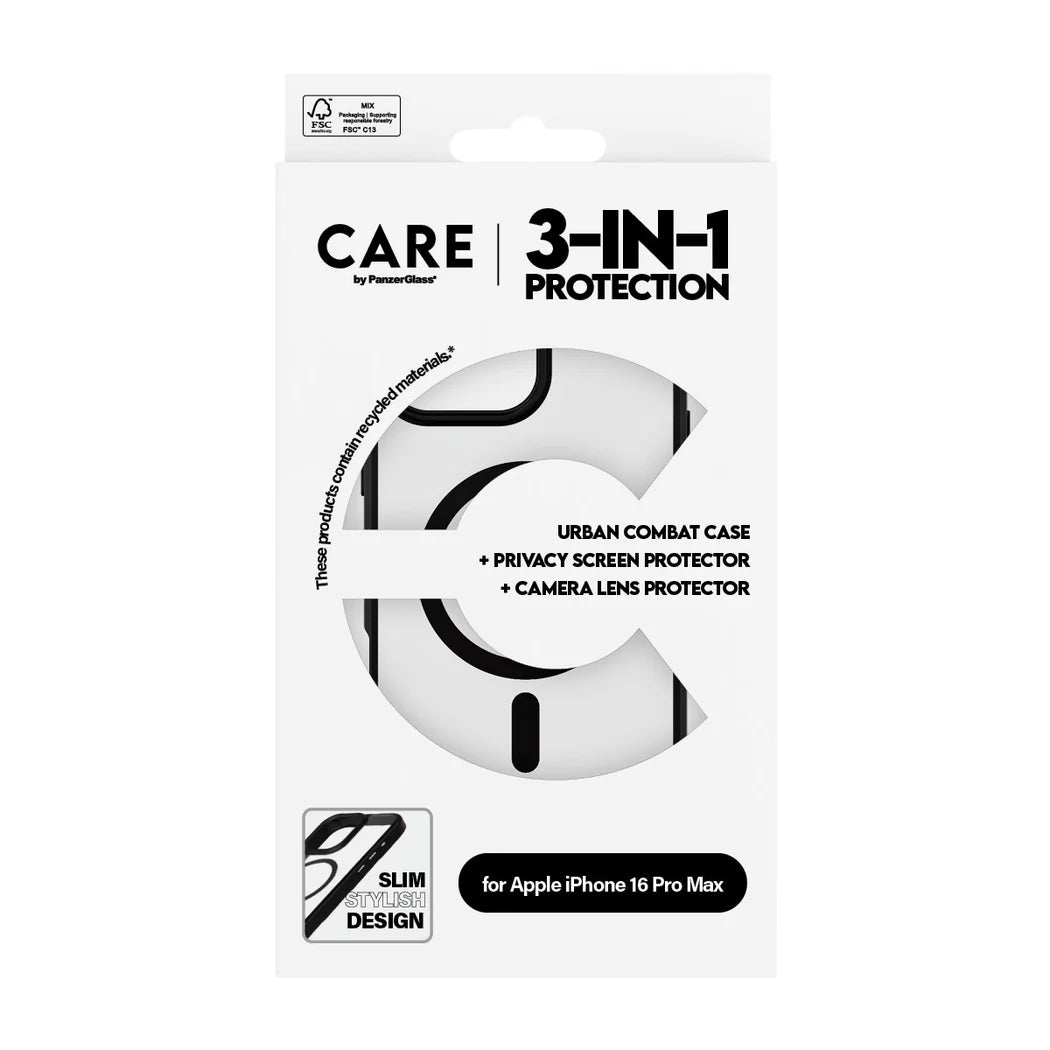 PANZER GLASS IPHONE 16 P.M 3IN1 UWF PRVCY BLK HOOPS MS CASE
