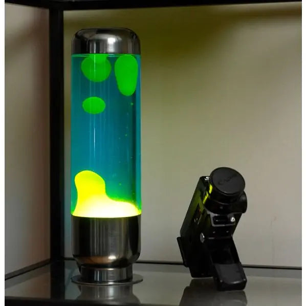 Balvi Lava Lamp Capsule Blue/Lime Aluminium-Gifts & Novelty