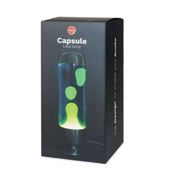 Balvi Lava Lamp Capsule Blue/Lime Aluminium-Gifts & Novelty