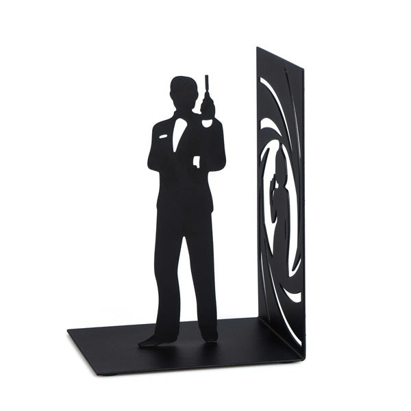 Balvi Bookend Secret Agent Black Metal