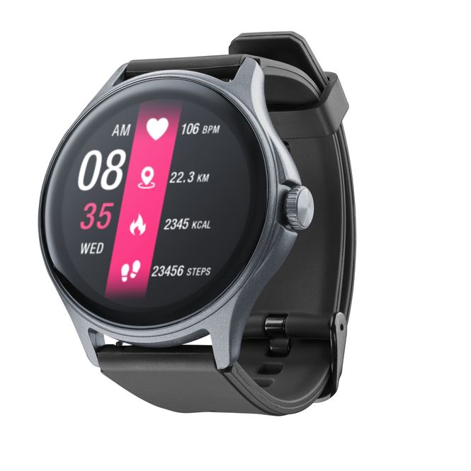 Round Bt Smartwatch Black