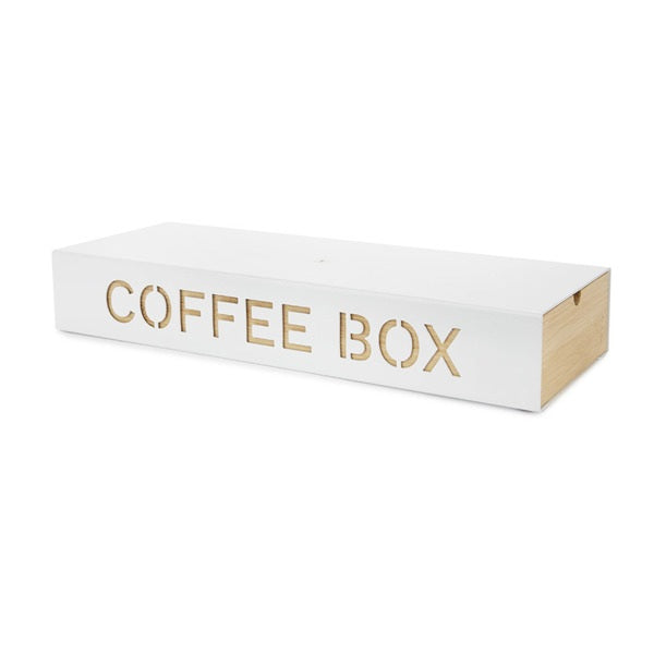 Balvi Coffee Box Blanco Metal/Bamboo