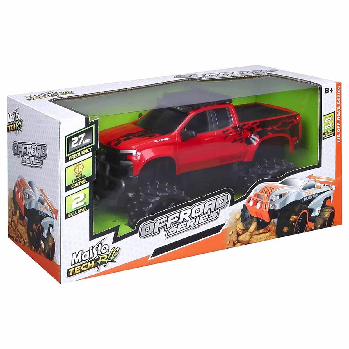 Maisto 1:16 Off Road - 2019 Chevrolet Silverado Red - 2.4 Ghz