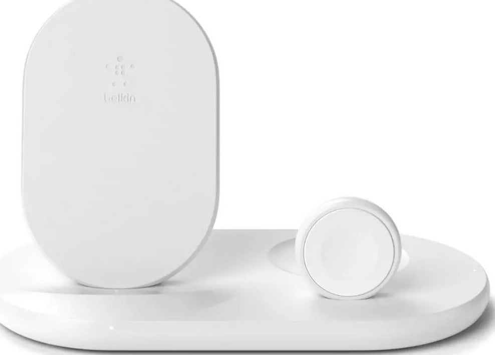 BELKIN - WIRELESS CHARGER - PAD/STAND - 3IN1 - WHITE