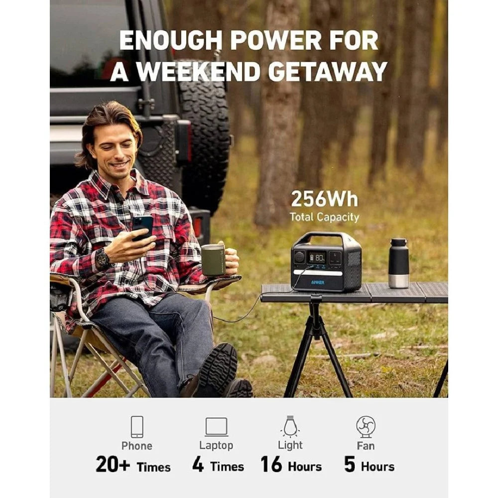 Anker 521 Portable Power Station (PowerHouse 256Wh) Black