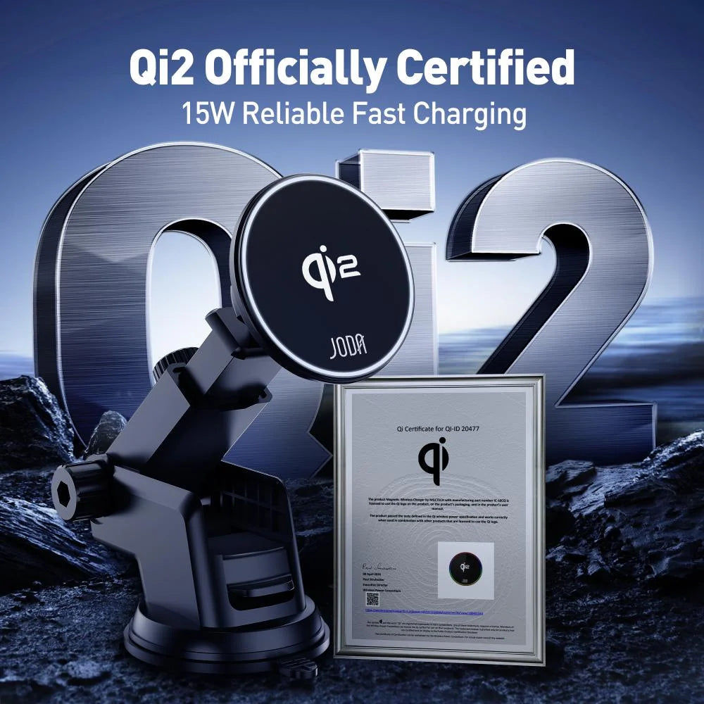 JODA MagQ C1 15W Wireless Charging Car Holder BLK