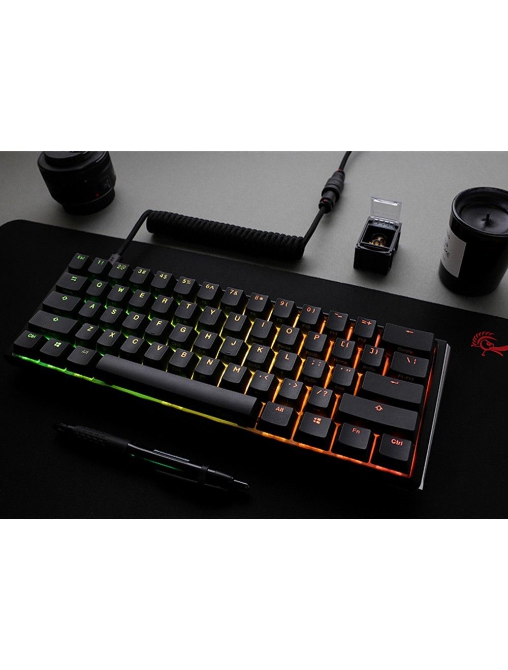 Ducky One 3 Classic Black/White Mini 60% Cherry Brown Key Arabic