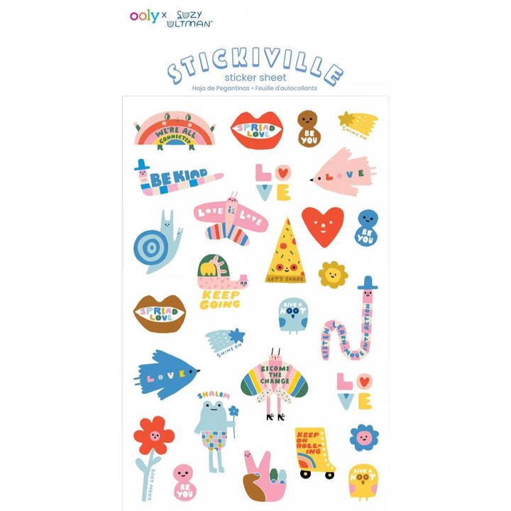 Ooly Stickiville Stickers X Suzy: Mini Mantra Standard 1 Sheet