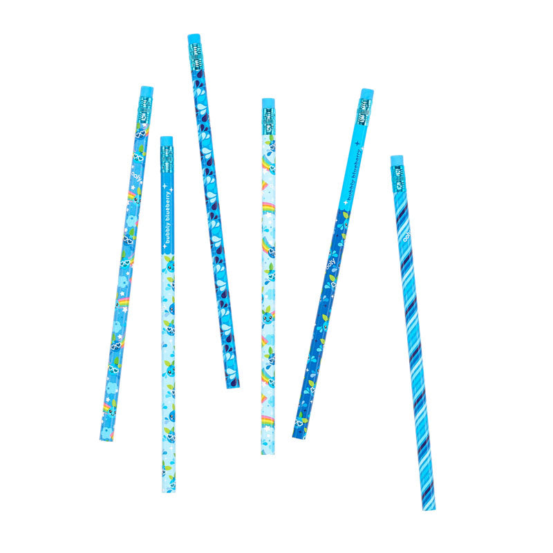 Ooly Lil Juicy Scented Graphite Pencils Blueberry Set Of 6