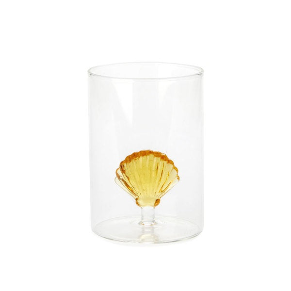 Balvi Glass Atlantis Shell Yellow Glass