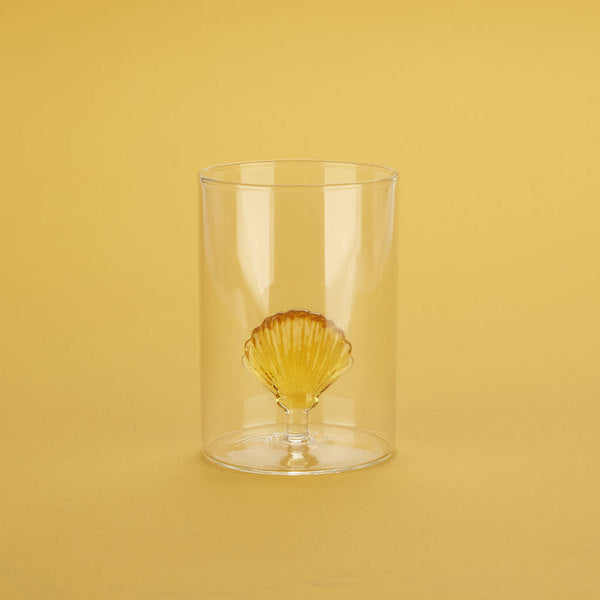 Balvi Glass Atlantis Shell Yellow Glass