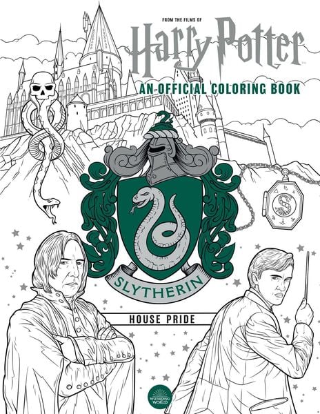Harry Potter: Slytherin House Pride: The Official Coloring Book (Gifts Books For Harry Potter Fans Adult Coloring Books)