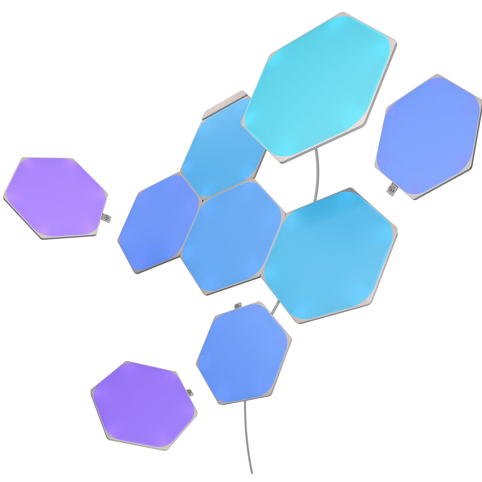 Nanoleaf Shapes Hexagon مجموعة البداية - 9 لوحات - أبيض