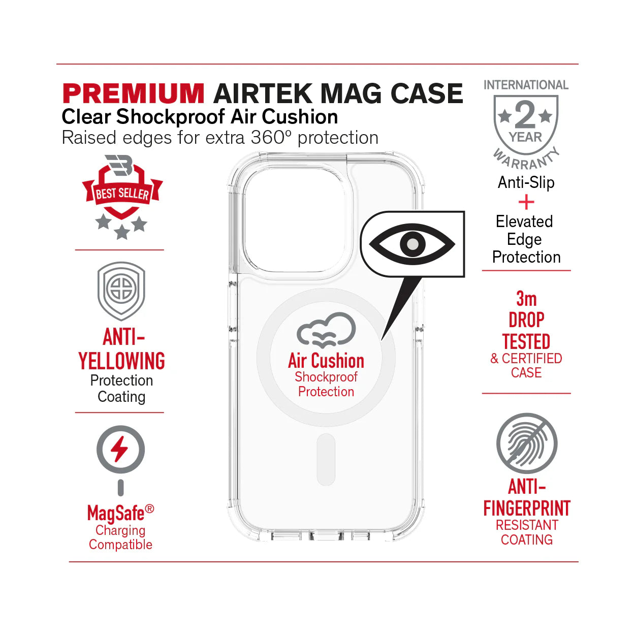 Baykron AIRTEK Magcase Military - iPhone 15 Pro
