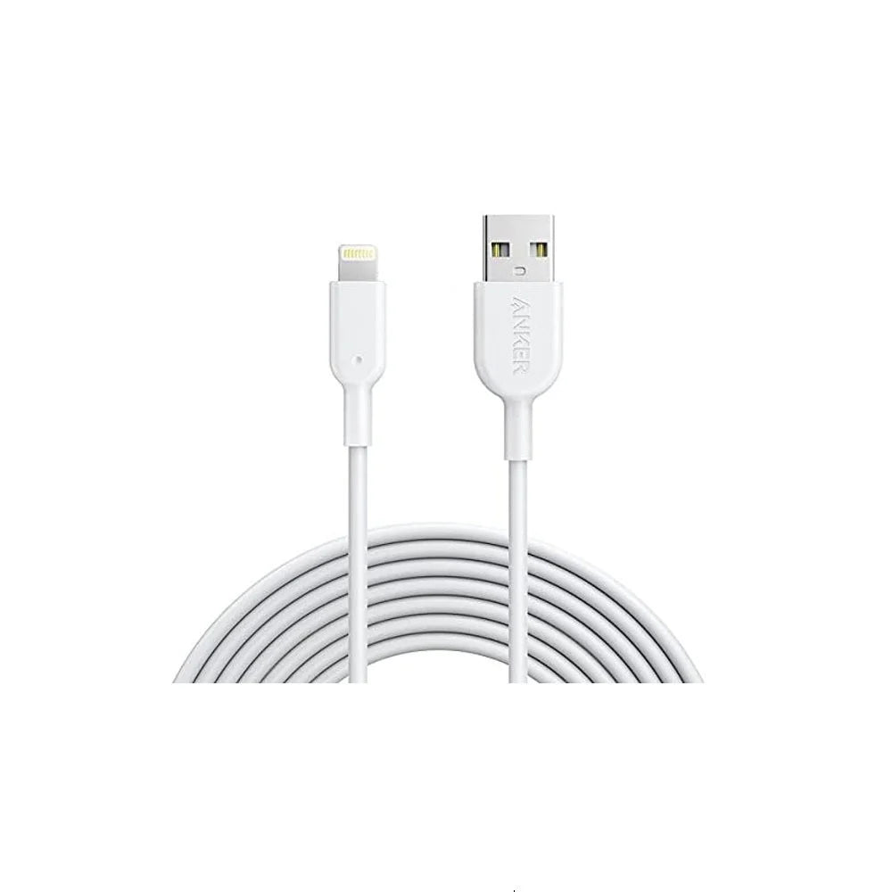 كابل أنكر Powerline II من USB-A إلى Lightning بطول 3 أقدام - أبيض