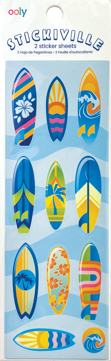 Ooly Stickiville Stickers: Surf S Up Skinny 2 Sheets