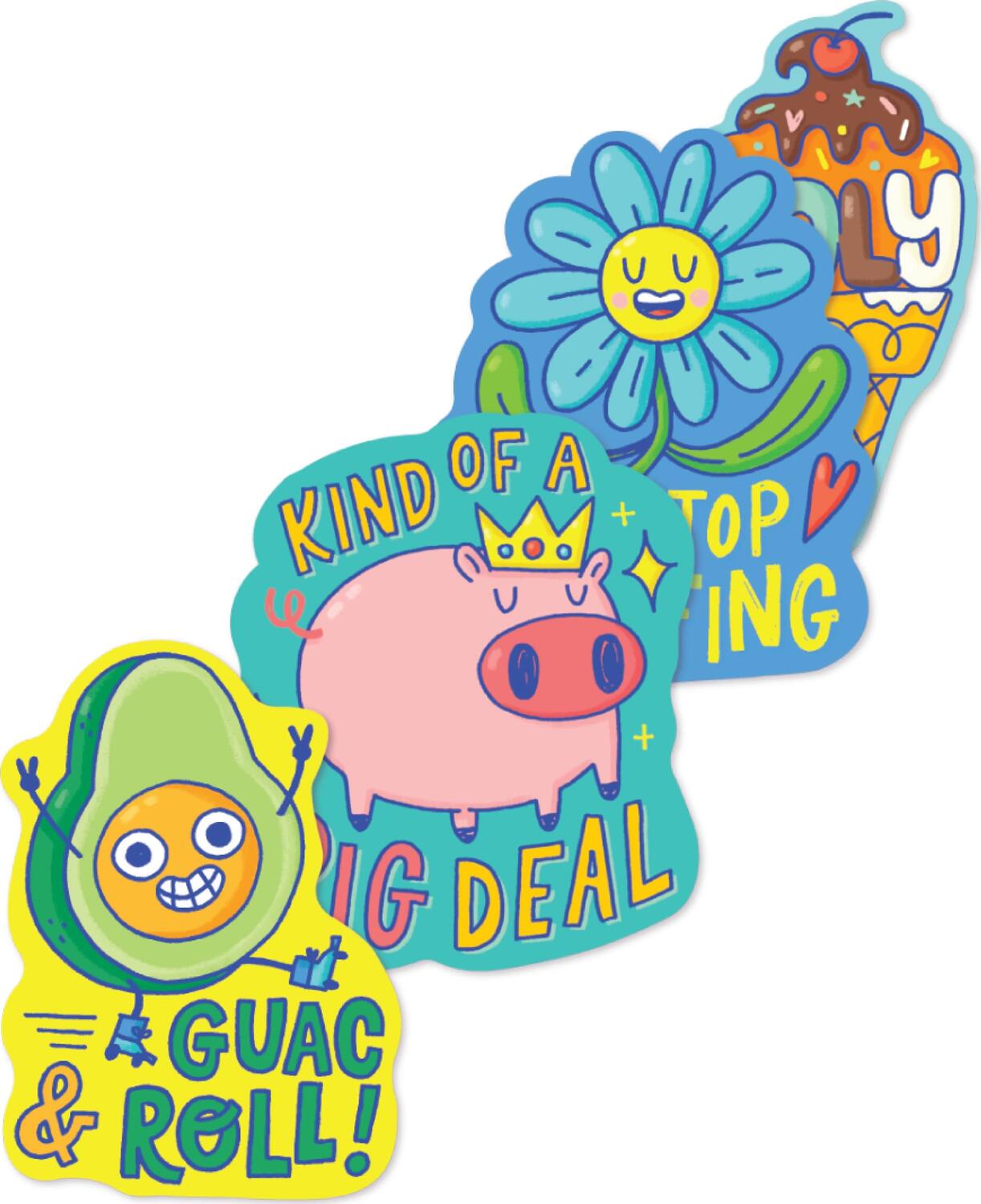 Ooly Stickiville Stickers: Punny Pals Vinyl Set Of 4