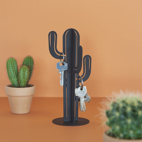 Balvi Key Hanger Cactus Black Metal