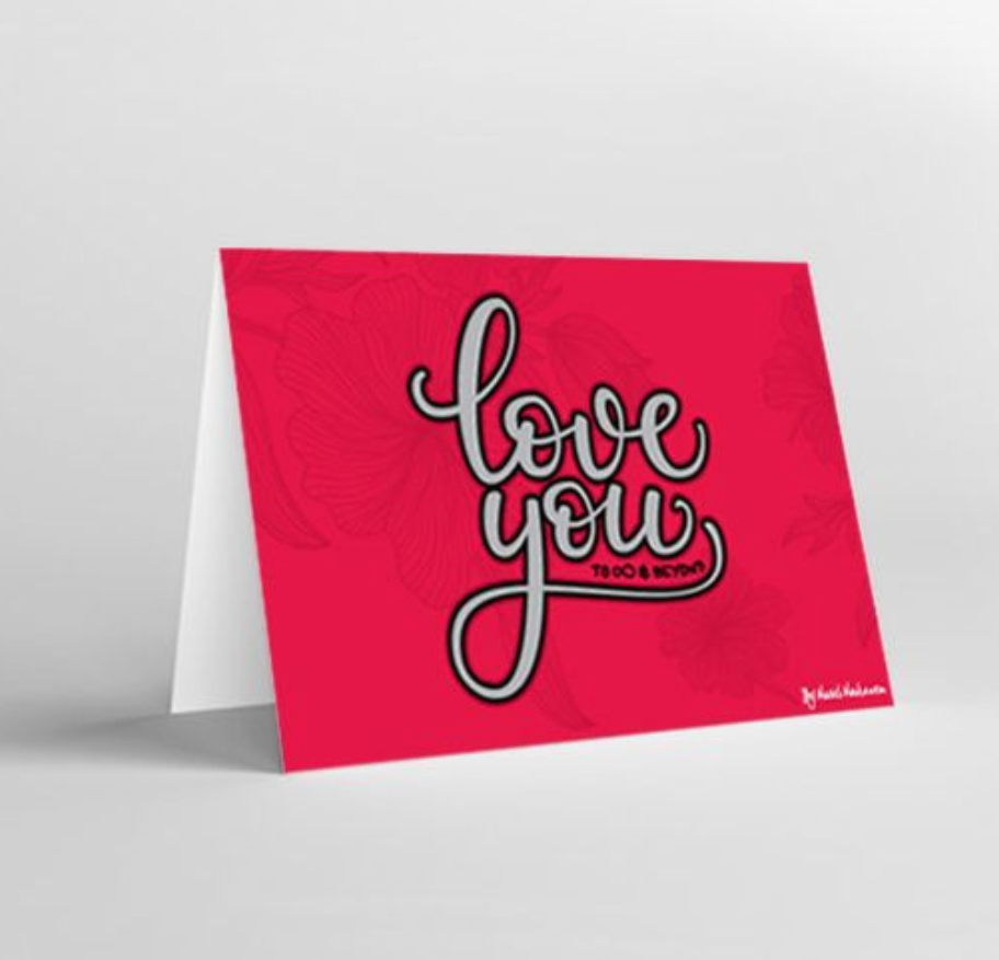 Mukagraf Love You To Infinity & Beyond Std Greeting Cards