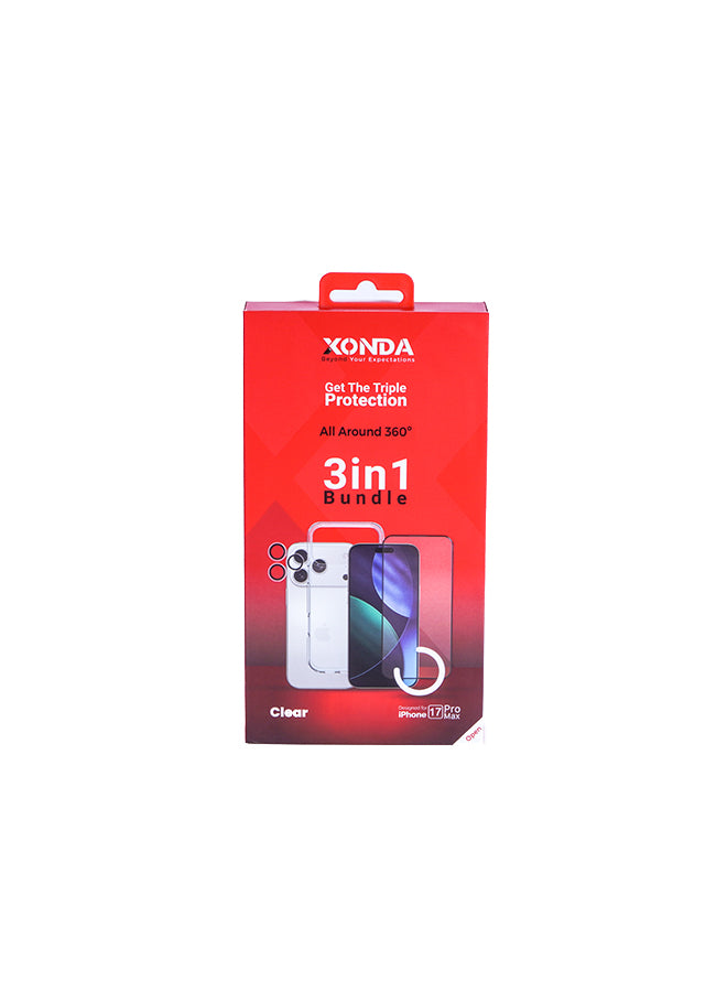 Xonda 3IN1 for Iphone 17 Pro Max Clear
