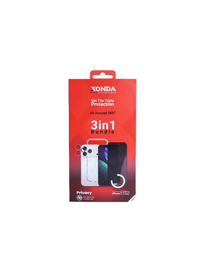 Xonda 3IN1 for Iphone 17 Pro Max Privacy