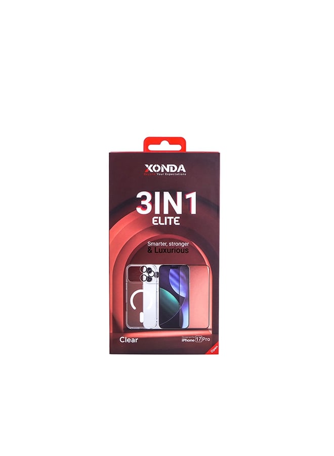 Xonda Elite 3IN1 Iphone 17 Pro Clear