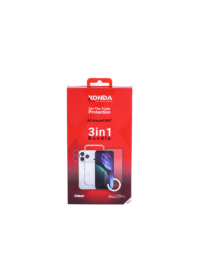 Xonda 3IN1 for Iphone 17Pro Clear