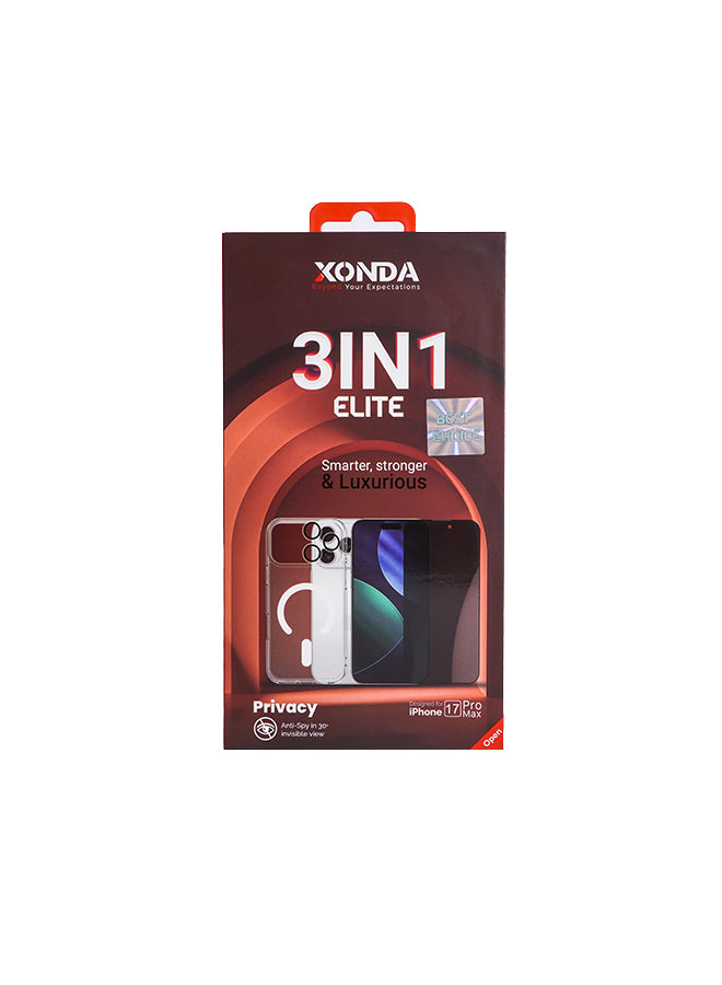 Xonda Elite 3IN1 Iphone 17  Pro Max Privacy