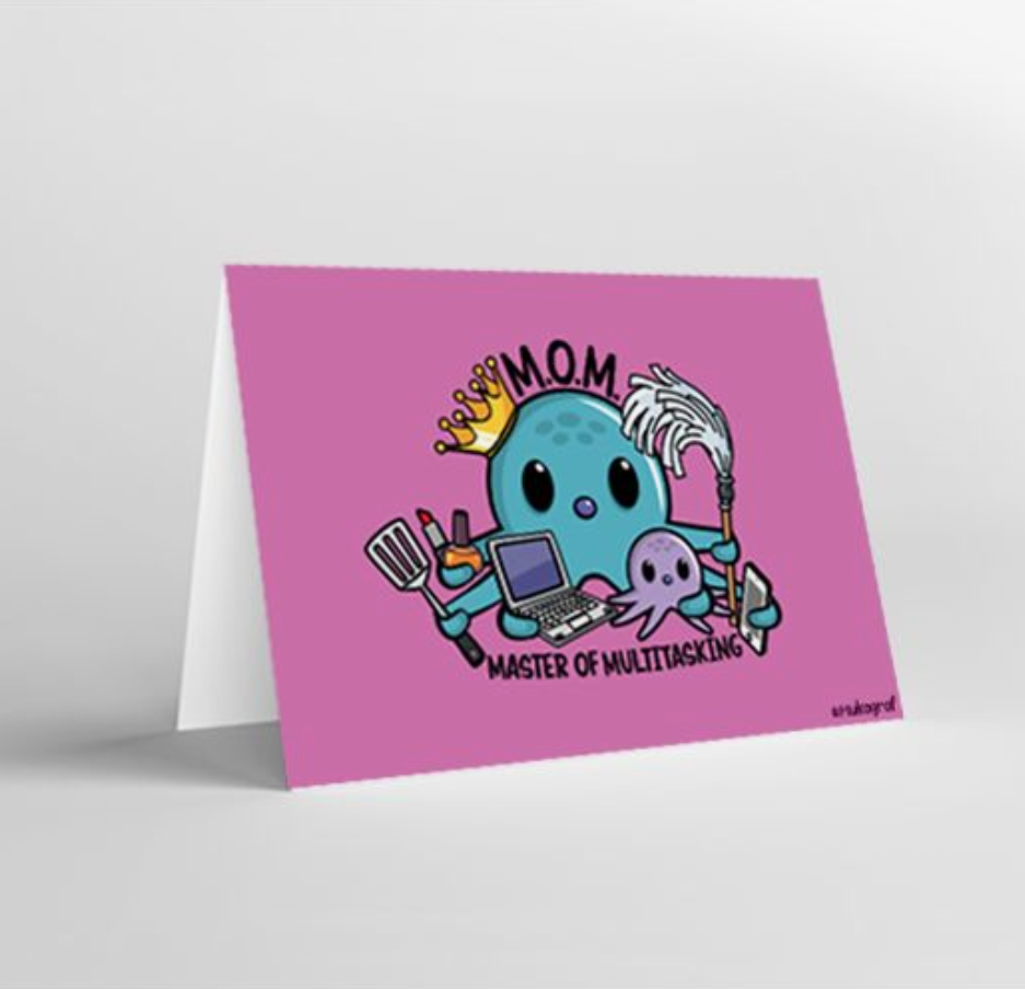Mukagraf M.O.M: Master Of Multitasking Std Greeting Cards