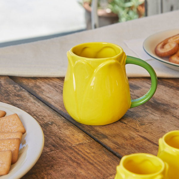 Balvi Mug Tulip Yellow Ceramic