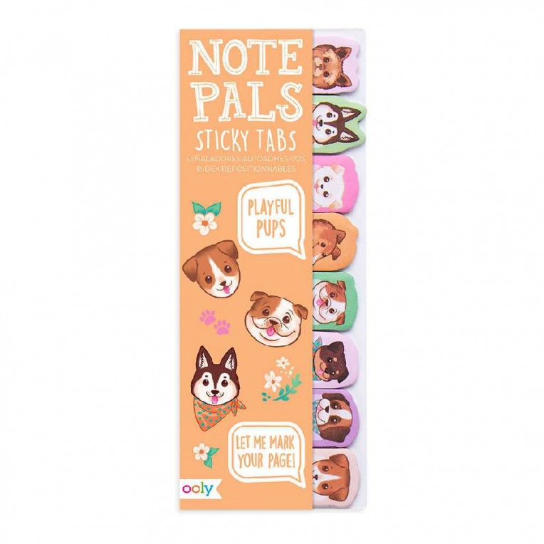 Ooly Note Pals Sticky Tabs: Playful Pups 1 Pack
