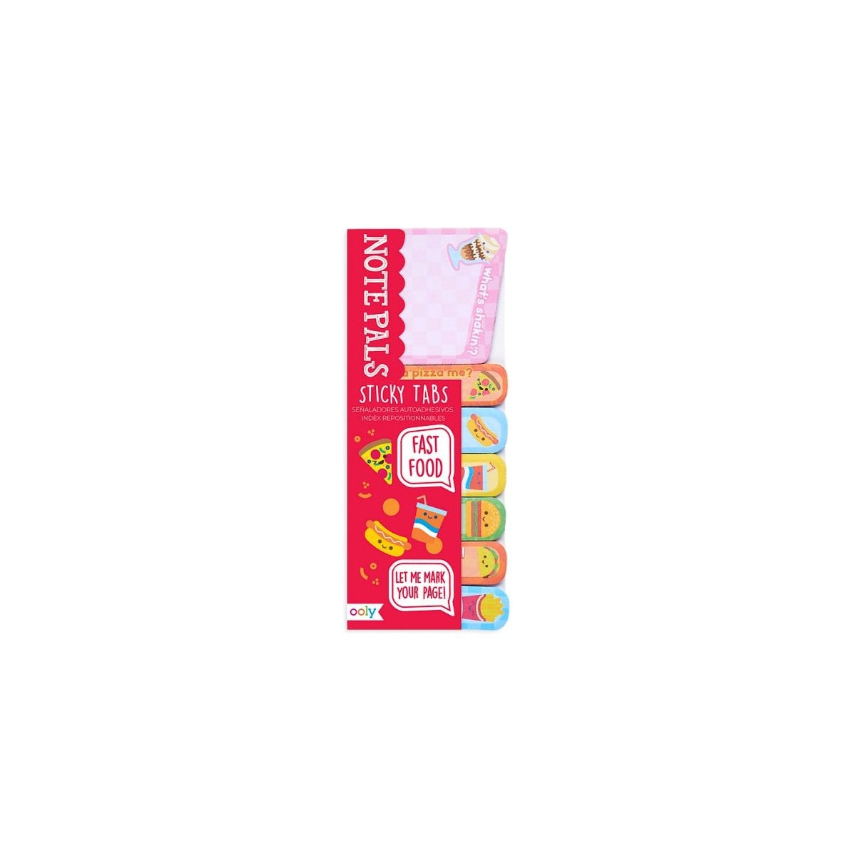Ooly Note Pals Sticky Tabs: Fast Food 1 Pack